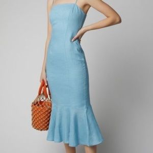 Staud Blue Midi Dress